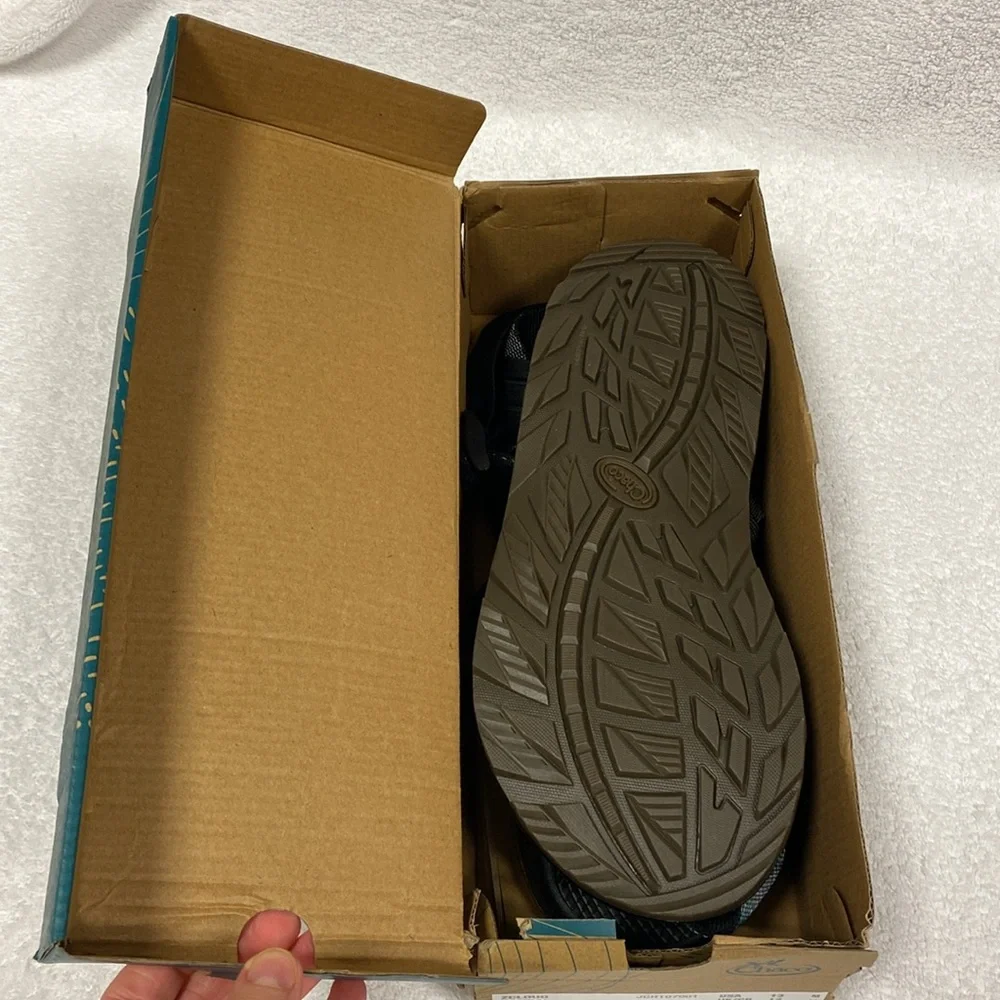 New Chaco Men's Zcloud Sandal weave black size 12